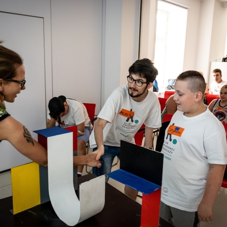 People participating in educational activities