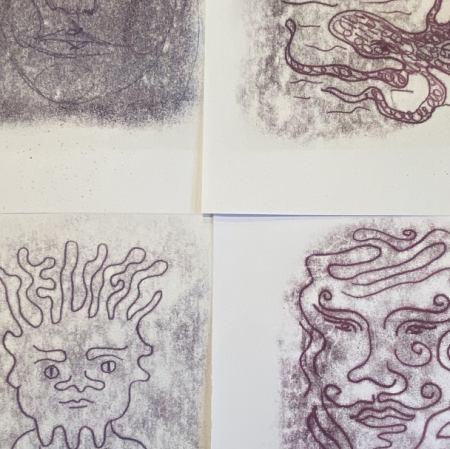 four printed monotypes