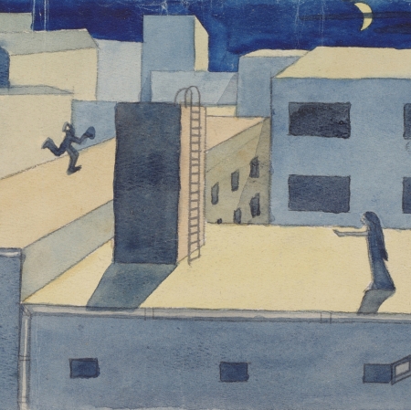 Kazimierz Podsadecki, Szkic do dramatu Jalu Kurka Gołębie Winicji Claudel, 1925-1926, fot. Muzeum Sztuki w Łodzi