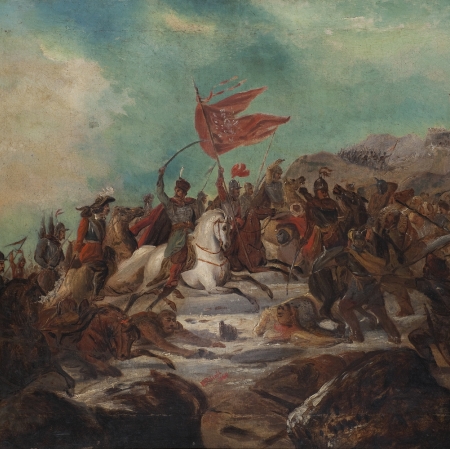 Henryk Pillati, "Battle Scene", 1860, from the collection of Muzeum Sztuki in Łódź