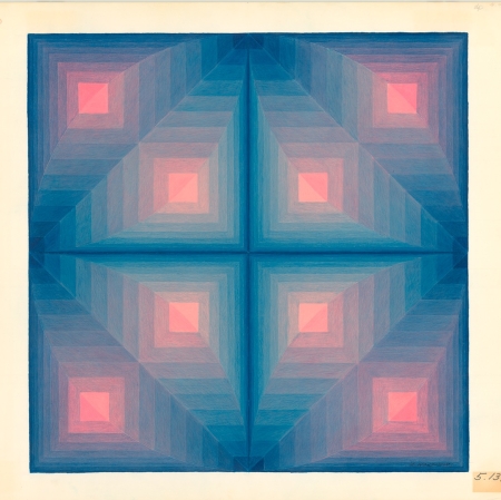 Z. Waldheims, "Drawing No 210", 1963, pencils, paper, 60 × 60 cm, courtesy of the artist, collection of the Latvian National Museum of Art