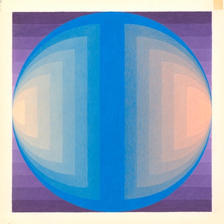 Z. Waldheims, "Drawing No 374", 1978, pencils, paper, 60 × 60 cm, courtesy of the artist, collection of the Latvian National Museum of Art