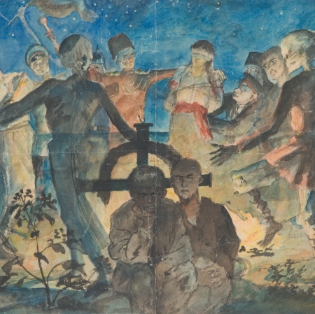 Witold Wojtkiewicz, "All Souls' Day", undated, from the collection of Muzeum Sztuki in Łódź