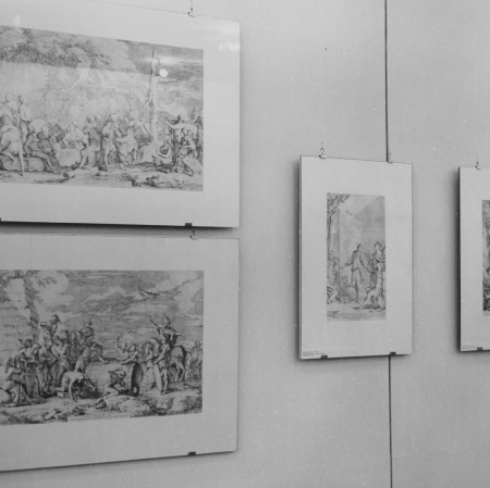 Dokumentacja wystawy „Mistrzowie akwaforty włoskiej XVII wieku.  Ze zbiorów Gabinetu Rycin Biblioteki Uniwersytetu Warszawskiego”, fot. archiwum Muzeum Sztuki w Łodzi