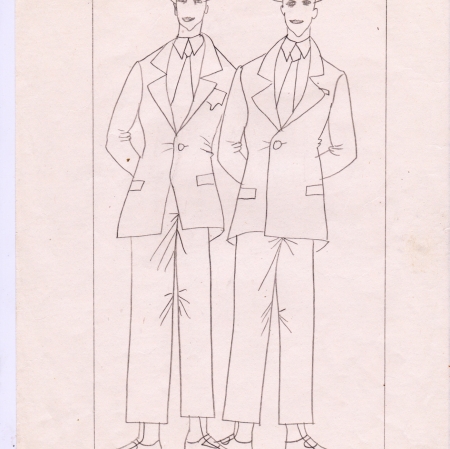 Sergey Chernov, design of costumes for Pop Mechanics, drawing, 1988. Collection of Sergey Chubraev