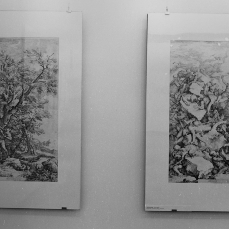 Dokumentacja wystawy „Mistrzowie akwaforty włoskiej XVII wieku.  Ze zbiorów Gabinetu Rycin Biblioteki Uniwersytetu Warszawskiego”, fot. archiwum Muzeum Sztuki w Łodzi