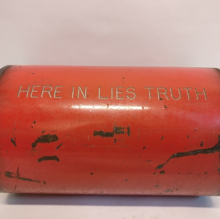 Here In Lies Truth, 1970 – present, painted steel