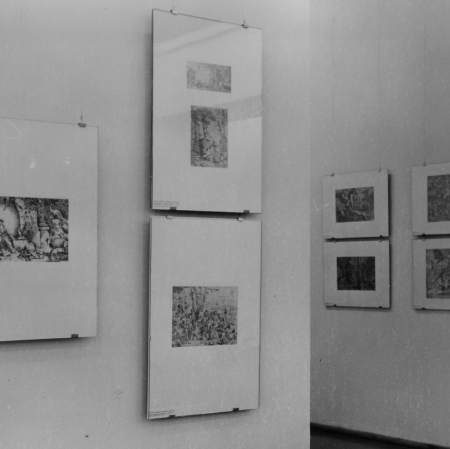 Dokumentacja wystawy „Mistrzowie akwaforty włoskiej XVII wieku.  Ze zbiorów Gabinetu Rycin Biblioteki Uniwersytetu Warszawskiego”, fot. archiwum Muzeum Sztuki w Łodzi