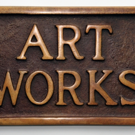 Art Works (Sidewalk Plaque), 1968, bronze