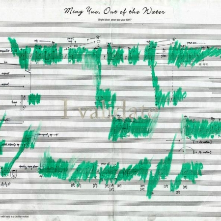 Samson Young, To Fanon (Out of the water, out of itself) (Dla Fanona (Z wody, z siebie)), pastele, ołówek, ksero, grafika na papierze, 30 x 42 cm, 2016, dzięki uprzejmości artysty i Experimenter