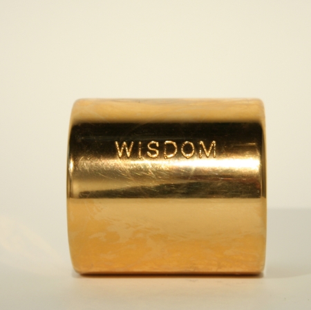 Wisdom, 1970-now, steel with gold plating