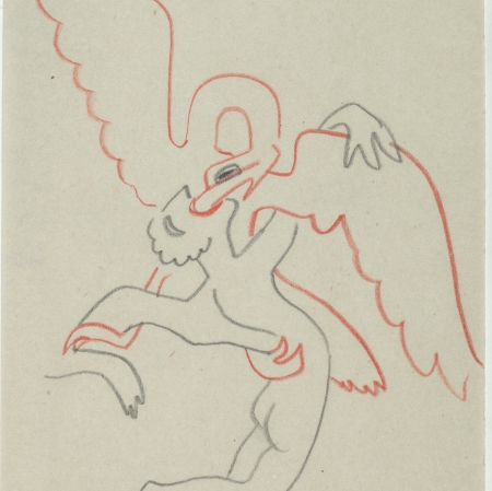 Sergei Eisenstein, drawings from the series: Untitled, n. d., colored pencil on paper, private collection: Alexander Gray Associates, New York; Matthew Stephenson, London