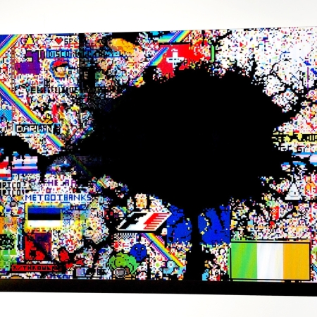 Agnieszka Kurant, „Zbiorowy test Rorschacha”, 2019, druk lentykularny, współpraca: Krzysztof Pyda, dzięki uprzejmości Tanya Bonakdar Gallery, New York / Los Angeles oraz Fortes D'Aloia & Gabriel, São Paulo / Rio de Janeiro