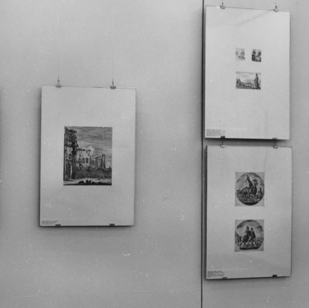 Dokumentacja wystawy „Mistrzowie akwaforty włoskiej XVII wieku.  Ze zbiorów Gabinetu Rycin Biblioteki Uniwersytetu Warszawskiego”, fot. archiwum Muzeum Sztuki w Łodzi