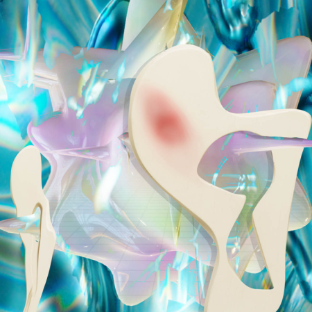 Justyna Wierzchowiecka „Archiwologia” z cyklu Museum Studies, fotografia cyfrowa, 2020. Na podstawie reprodukcji pracy Bolesława Utkina, „W słońcu białe” z kolekcji Muzeum Sztuki w Łodzi. 