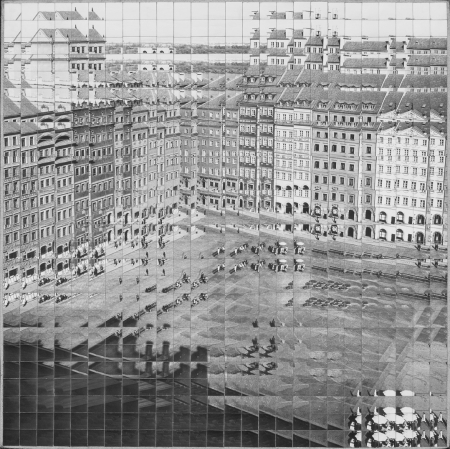 Janusz Bąkowski, "Old Town", 1973, black-and-white photograph, from the collection of  Muzeum Sztuki in Łódź