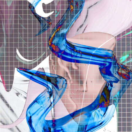 Justyna Wierzchowiecka „Archiwologia” z cyklu Museum Studies, fotografia cyfrowa, 2020. Na podstawie reprodukcji pracy Ryszarda Winiarskiego, „Obszar 96” z kolekcji Muzeum Sztuki w Łodzi