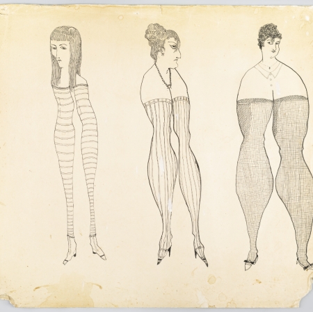 "Untitled", from the series: "Works with grotesque motifs", 1943 - 1989, ink drawing, from the collection of the Muzeum Sztuki, Łódź