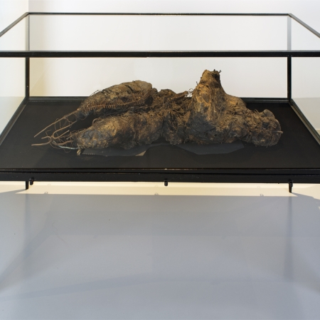 Władysław Hasior, Niobe from Black Fire, 1961-1974, wax, soap, textile, metal, velvet, Muzeum Sztuki w Łodzi