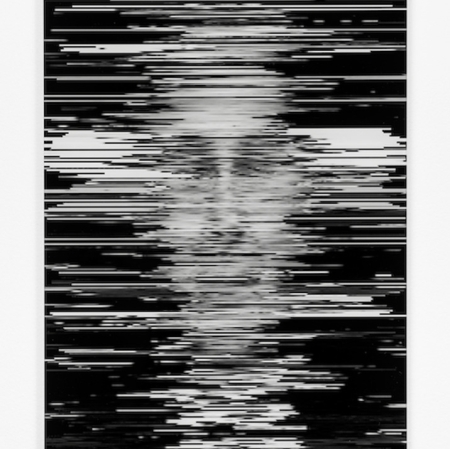 Agnieszka Kurant, "Aggregated Ghost", 2020, backprint on acrylic, dibond, produced by The MIT Center for Art, Science & Technology (CAST), collaboration: Boris Katz, Andrei Barbu, David Mayo, courtesy of Tanya Bonakdar Gallery, New York / Los Angeles, photo: Paul Young