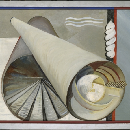 Katherine S. Dreier, "Zwei Welten" ("Two Worlds"), 1930, oil on canvas, courtesy of Yale University Art Gallery, New Haven