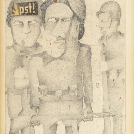 "Untitled", from the series: "Drawings from Podolia", 1940s, drawing, from the collection of the Muzeum Sztuki, Łódź