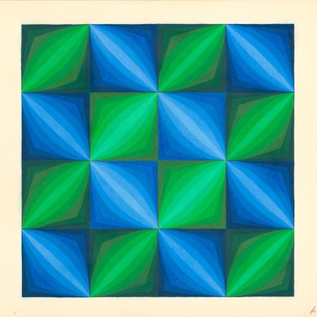 Z. Waldheims, "Drawing No 124", 1966, pencils, paper, 60 × 60 cm, courtesy of the artist, collection of the Latvian National Museum of Art