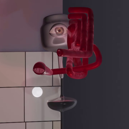 Brokat Films, a still-frame from 3D animation "Sasa’s brain" developed during "Save as Draft" residency, 2020