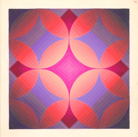 Z. Waldheims, "Drawing No 129", 1966, pencils, paper, 60 × 60 cm, courtesy of the artist, collection of the Latvian National Museum of Art