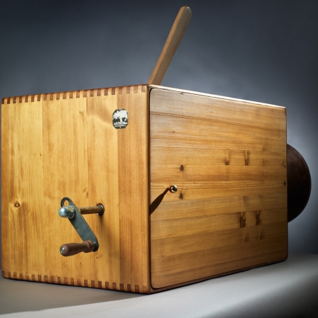 Intonarumori, ang. noise intoner, lent by Opening Performance Orchestra, built on commission by Jan Kolář in 2013, photo by František Nikl