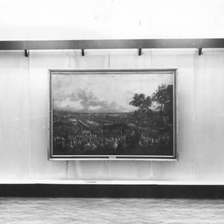 Widok wystawy „Bernardo Belotto Canaletto. 1721-1780. Obrazy z Zamku Królewskiego w Warszawie”, fot. archiwum Muzeum Sztuki w Łodzi