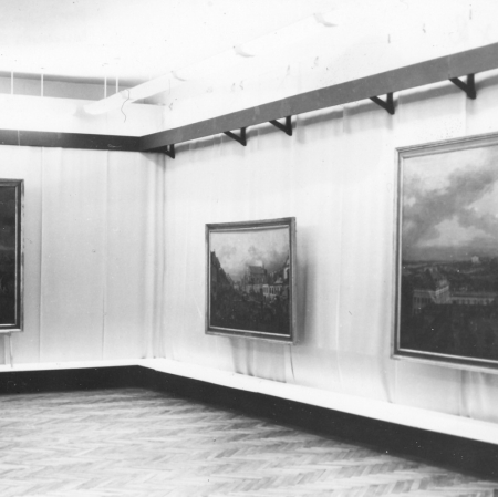 Widok wystawy „Bernardo Belotto Canaletto. 1721-1780. Obrazy z Zamku Królewskiego w Warszawie”, fot. archiwum Muzeum Sztuki w Łodzi