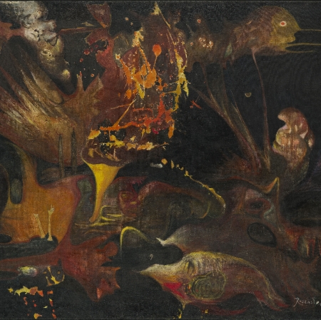 Erna Rosenstein, Rozmowa z archeologiem, 1961, kolekcja Muzeum Sztuki w Łodzi