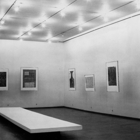 Widok wystawy „Jasper Johns. Litografie”, fot. archiwum Muzeum Sztuki w Łodzi 