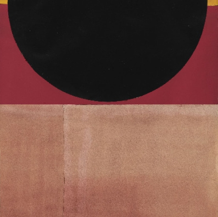 Andrzej Łobodziński - Kolaż z kołem, 1964 akwarela, papier, 169 x 60,5 cm kolekcja autora