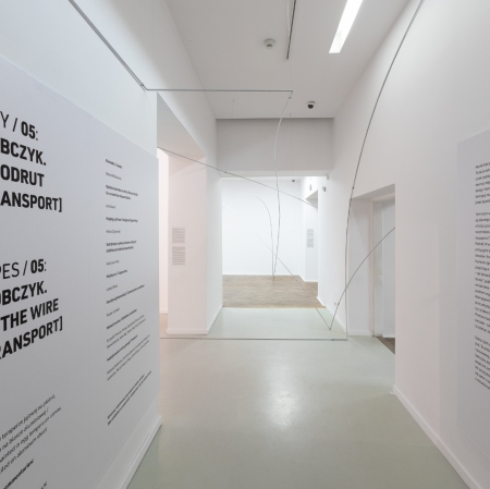 Exhibition view: Prototypes 05: Marek Sobczyk. A Trip on the Wire [Polentransport], 2022, photo: Anna Zagrodzka, archives : Muzeum Sztuki in Łódź