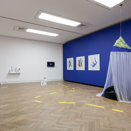 View on the exhibition "Rajzefiber", photography: A. Zagrodzka