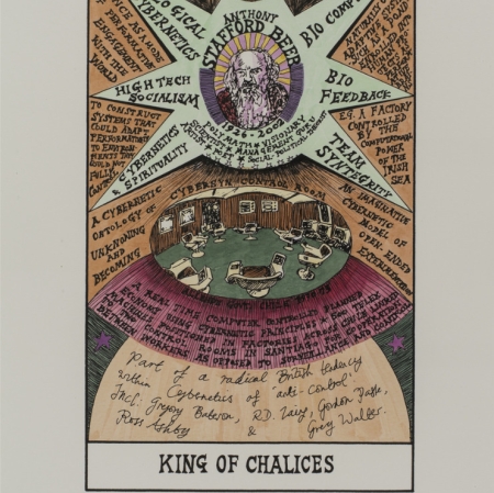 Suzanne Treister, „HEXEN 2.0/Tarot/Król Kielichów – Stafford Beer”, 2009-2011, z kolekcji Muzeum Sztuki w Łodzi