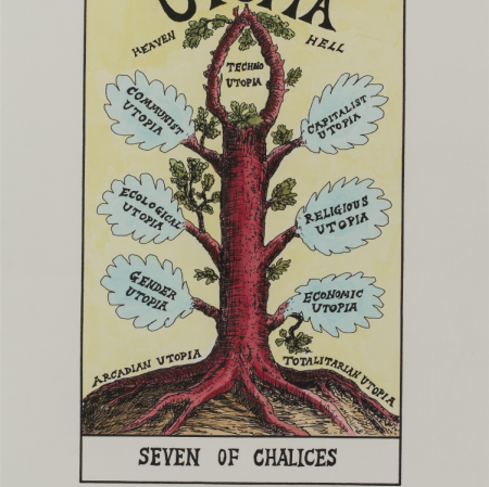 Suzanne Treister, "HEXEN 2.0/Tarot/Seven of Chalices – Utopia", 2009-2011,  collection of  Muzeum Sztuki, Łódź