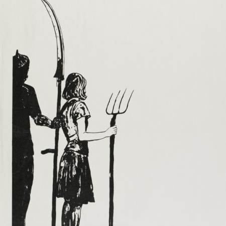 Tamás Kaszás "We don't ask, not demand, but we take and occupy", 2013, silkscreen, Collection of Muzeum Sztuki in Łódź  