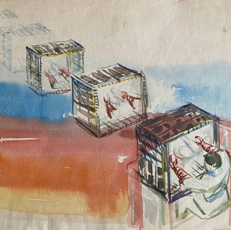 Fedir Tetyanych, Biotechnospheres. Cities of the future, late 1970s — beginning 1980s, courtesy of Asortmentna Kimnata