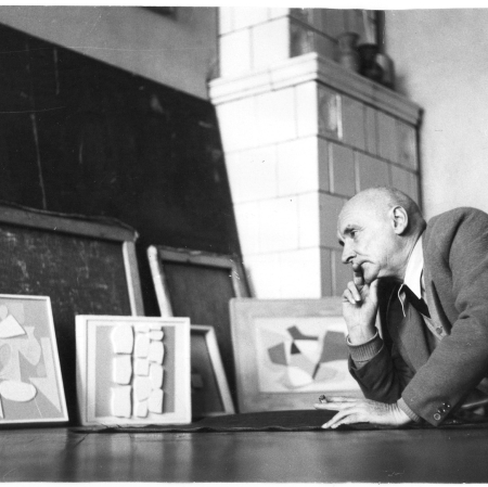 Henryk Stażewski, studio and apartment at ul. Piękna in Warsaw, 1960