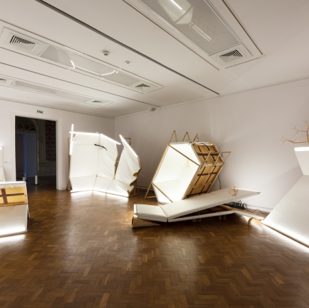 Work of Szymon Kobylarz, part of the exhibition "The Earth is Flat Again", photography: A. Zagrodzka