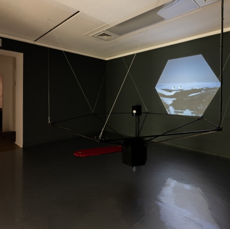 Work of András Cséfalvay, part of the exhibition "The Earth is Flat Again", photography: A. Zagrodzka