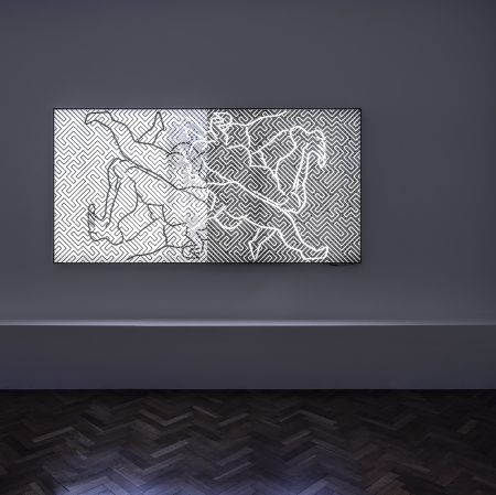 lenticular print hanging on the wall