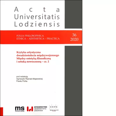 Nr 36/2020 Folia Philosophica . Ethica – Aesthetica – Practica